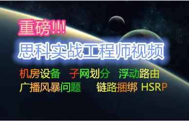 重磅!!!思科实战视频 15集 机房设备 子网划分 广播风暴问题 浮动路由 链路捆绑 HSRP