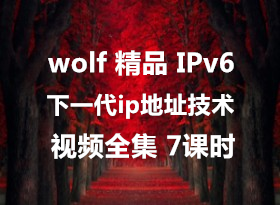wolf精品IPV6视频全集 7课时学习下一代ip地址技术