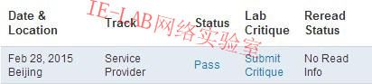 恭喜IE-LAB同学CCIE-SP顺利PASS 
