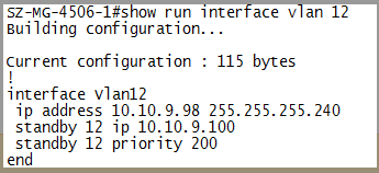 standby 12 ip 10.10.9.100   ��standby 12 priority 200  ʲô���õ���