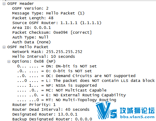 hello�����е�options�ֶΣ���lsa�����е�options�ֶΣ�λ����һ���ģ���������ɶ...