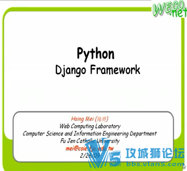 Python+DjangoƵ[̨帨ʴѧ] ӢPPT+ȫĽ