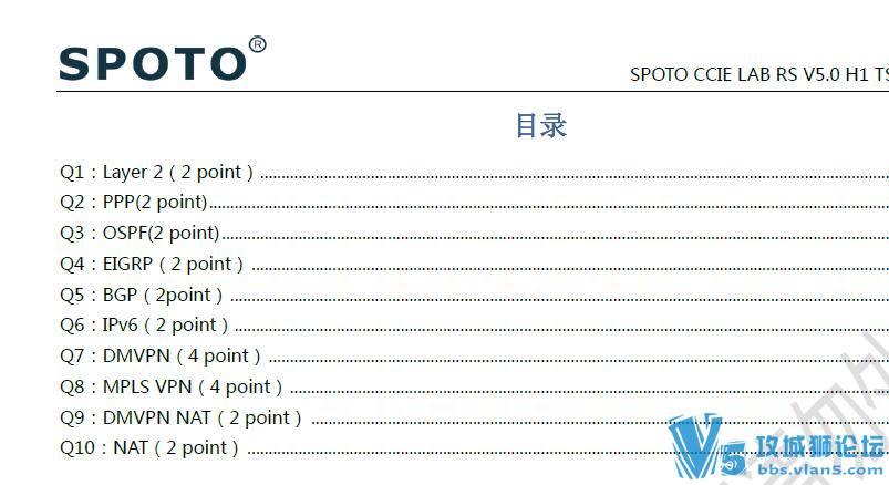 SPOTO CCIE LAB RS V5.0 H1 TS1