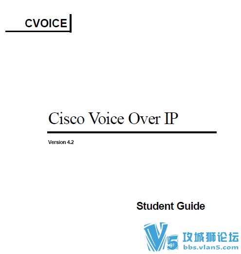 Cisco Voice Over IP CVOICE �ϰ�˼��IP�绰ѧϰ�ֲ� Ӣ�İ�