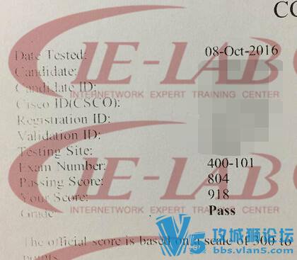 10月8号 RS笔试一次PASS 【IE-LAB网络实验室】