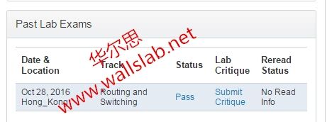 恭喜华尔思2016-10-28两位同学 PASS CCIE LAB,张同学在北京通过CCIE  ISP，李同学...