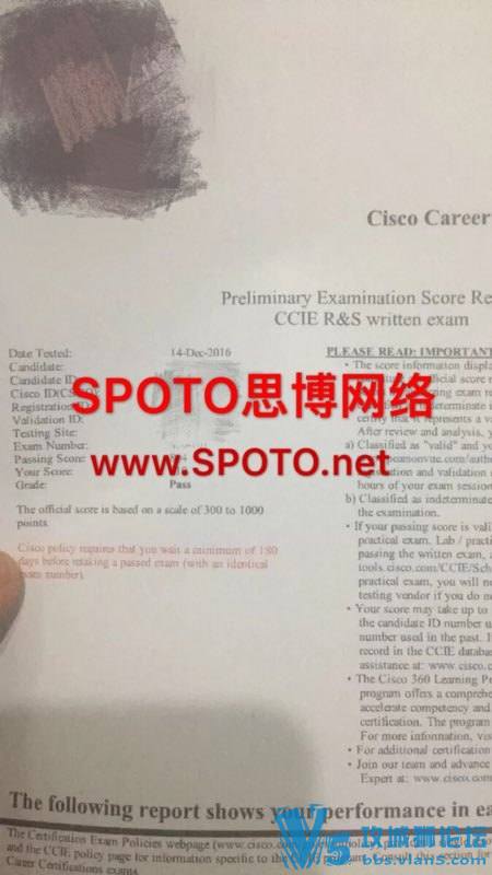 祝贺SPOTOer黄Z#910#高分PASS RS 笔试~稳定过人