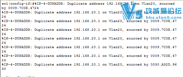 DHCP vlan20  ʾ õַд ô