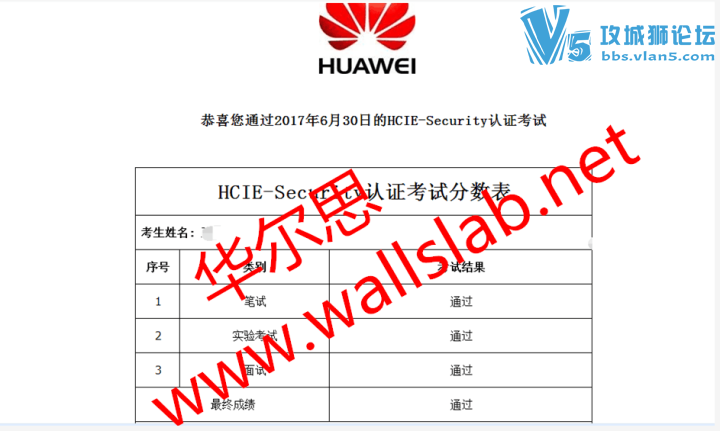 ϲ˼ͬѧ2017-6-30һPASS HCIE SEC ԣ