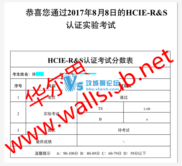 ϲ˼ͬѧ2017-8-8 һPASS HCIE RS LAB