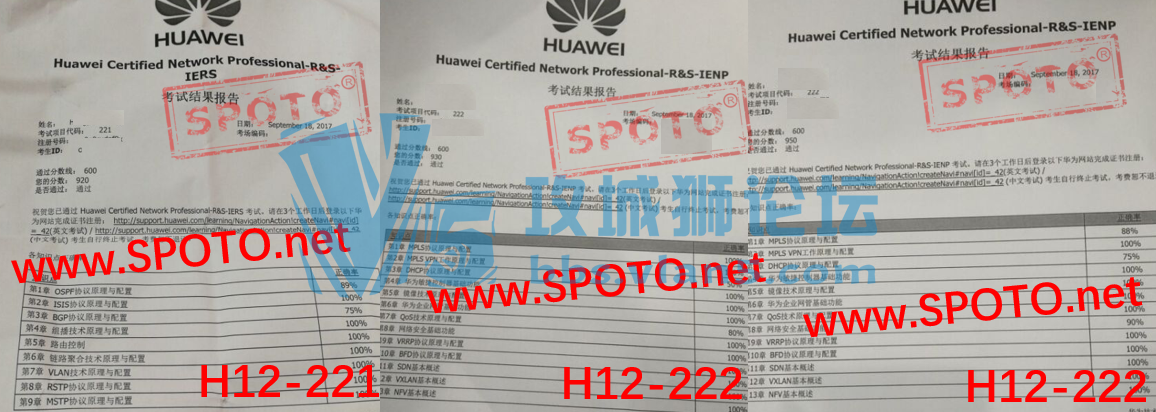 9.19 ϲSPOTOerλѧԱ PASS HCNP H12-221H12-222