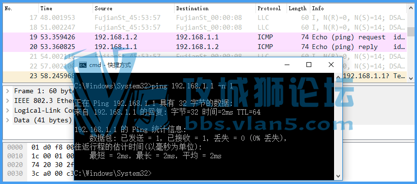 ʵѵ1 Wiresharkץ������Ping����