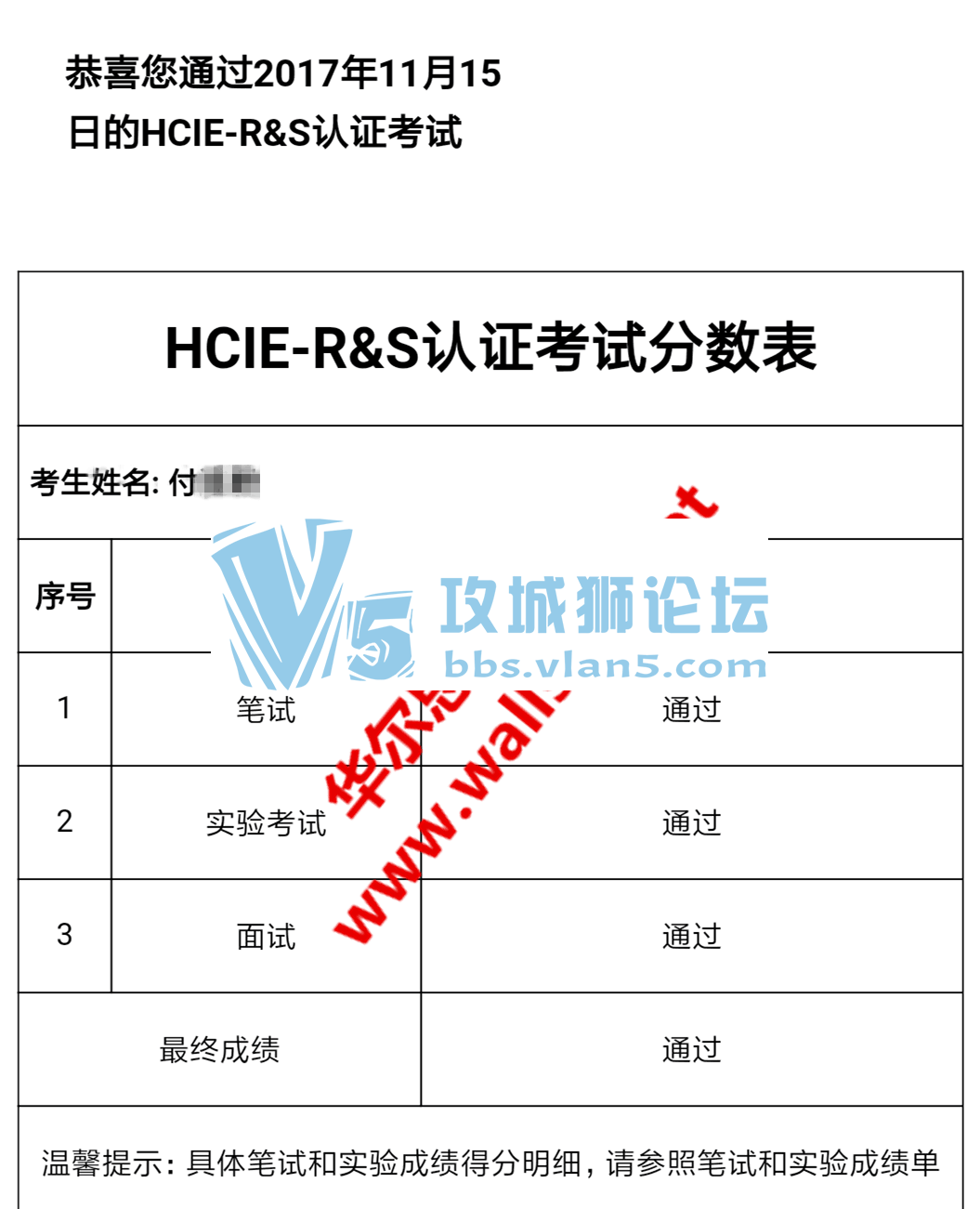 ϲ˼ͬѧ2017-11-15PASS ΪHCIE-RS