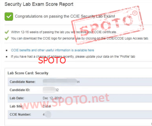 12.12 ��ϲDubaiѧԱ˳��PASS CCIE ��ȫ��SPOTO ��ͨ��728λCCIE��