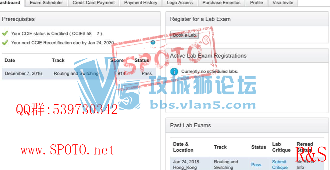 1.25 最新战报，北京、香港不同考场，连号！恭喜我们两位学员顺利PASS R&S LAB！