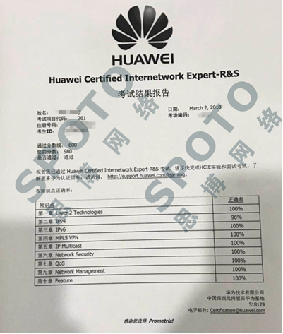 3.2 ԪϲϼϲϲSPOTOerѧԱ980߷˳PASS HCIE-R&S ԡ