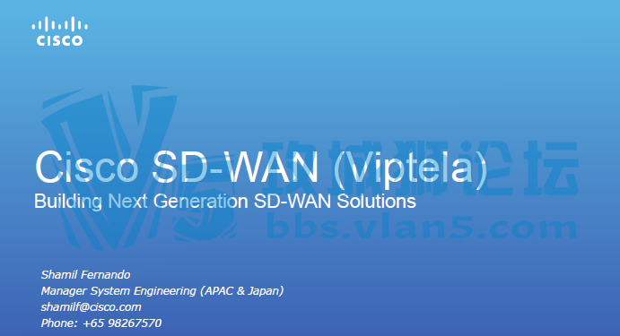 Viptela_Cisco SD-WAN Presentation(Building Next Generation SD-WAN Solutions)