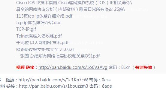 百度云链接失效！