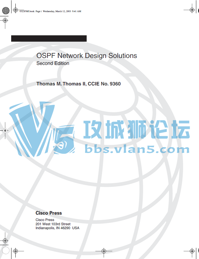 ospf Ӣİ OSPF Network Design Solutions (2nd edition)