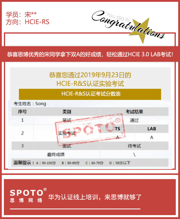 ϲSPOTOerѧԱ923˳ͨHCIE ͨ3.0 LABԣϵ˫A~