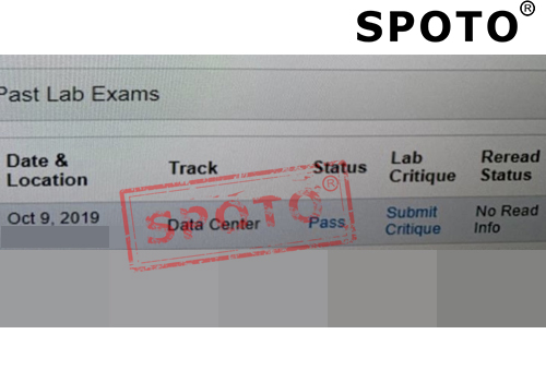 【SPOTO】恭喜思博学员10月9号 一次PASS CCIE DC LAB！又收获DC一枚，再创佳绩.