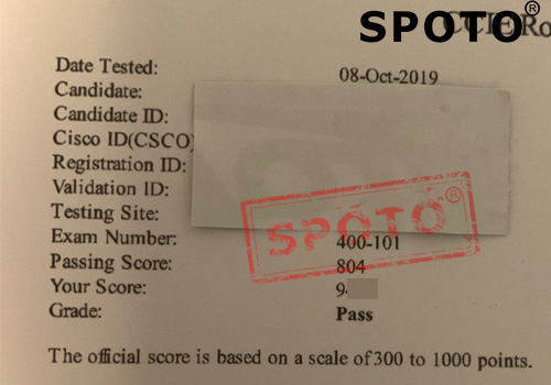 【SPOTO】最新CCIE RS笔试战况，恭喜八位思博学员 CCIE RS 笔试900+一次PASS哦！