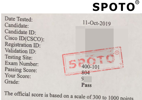 【SPOTO】最新CCIE RS笔试战况，恭喜八位思博学员 CCIE RS 笔试900+一次PASS哦！