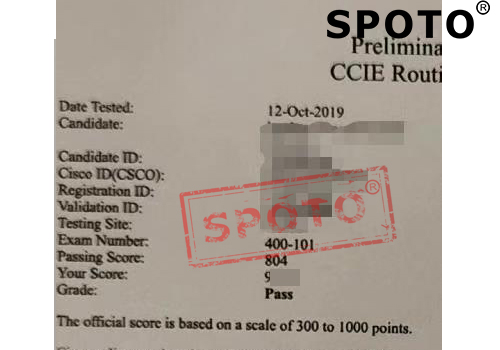 【SPOTO】最新CCIE RS笔试战况，恭喜八位思博学员 CCIE RS 笔试900+一次PASS哦！