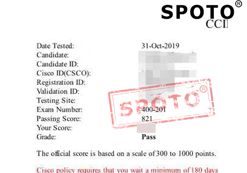 【SPOTO】恭喜4位思博学员于10月31号一次通过CCIE安全、SP、协作笔试！双11欢迎来询哦