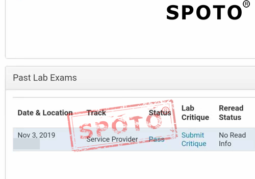 【SPOTO】恭喜学员于11月3号#Dubai#一次通过 CCIE SP（运营商）LAB考试！