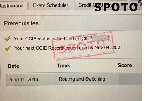【SPOTO】恭喜思博学员于11月4号一次通过 CCIE R&S（路由交换）LAB考试！