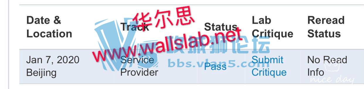 ��ϲ����˼��ͬѧ2020-1-7�ձ���˳��PASS CCIE-SP LAB��