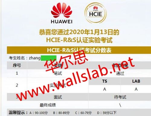 ϲ˼ͬѧ2020-01-13˳PASS ΪHCIE-RS LABʵ飡 