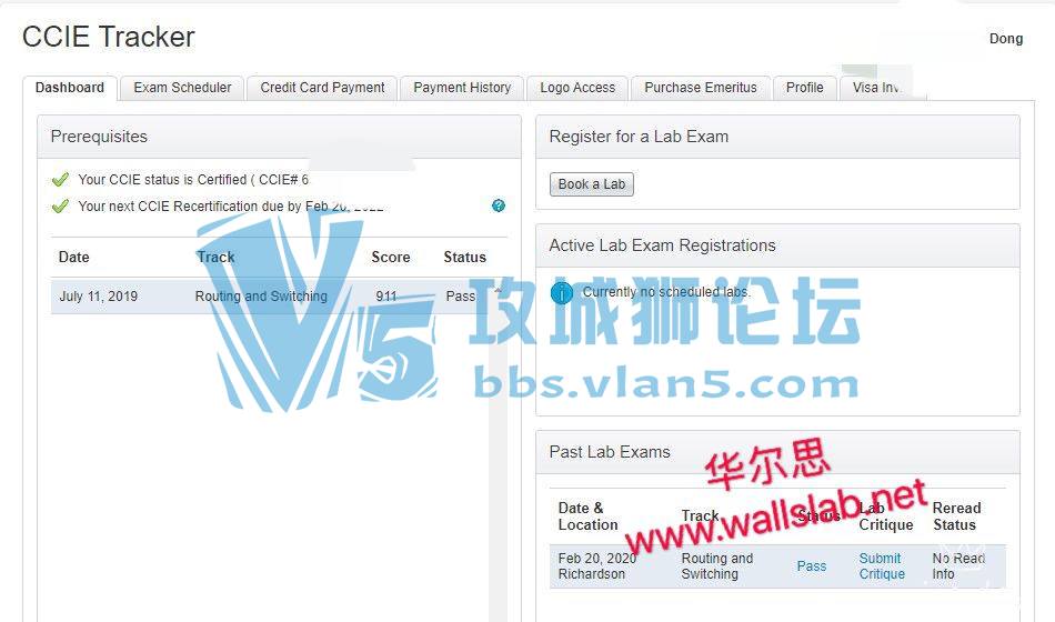 恭喜北京华尔思董同学2020年2月20日在美国德克萨斯PASS思科CCIE-RS LAB！