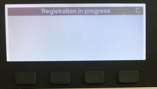 CP7821һֱʾRegistration in progress