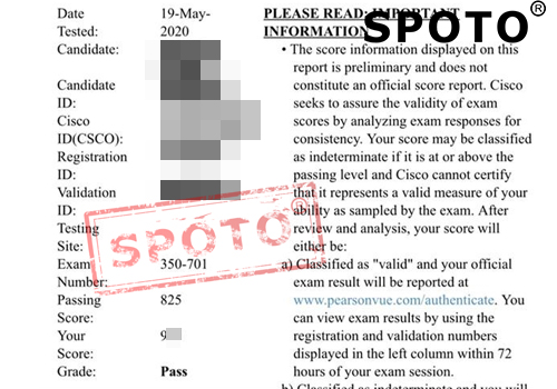 5月19号思博在线学员一次高分PASS CCIE 安全核心笔试