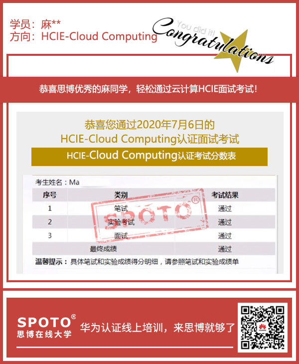 ˼ͬѧ706ͨHCIE-Cloud Computing Կԣ