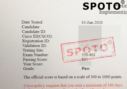 6月10号思博在线学员一次高分PASS CCIE DC笔试