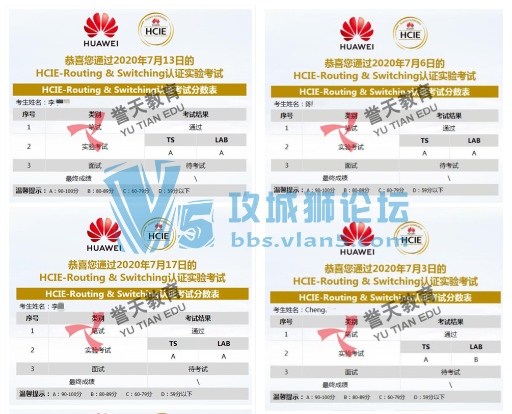 �����������ף����10λѧԱPASS HCIE-RS LAB��֤