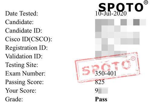 7月10号思博在线学员一次高分PASS CCIE R&S新版笔试(350-401)-第三位