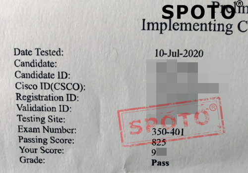 7月10号思博在线学员一次高分PASS CCIE R&S新版笔试(350-401)-第四位