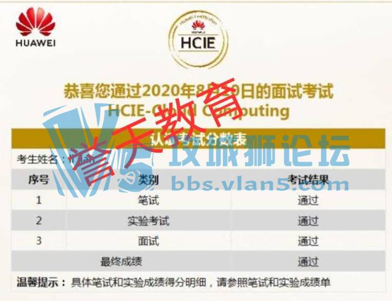 �������������ϲ����λѧԱPASS �Ƽ���HCIE��֤