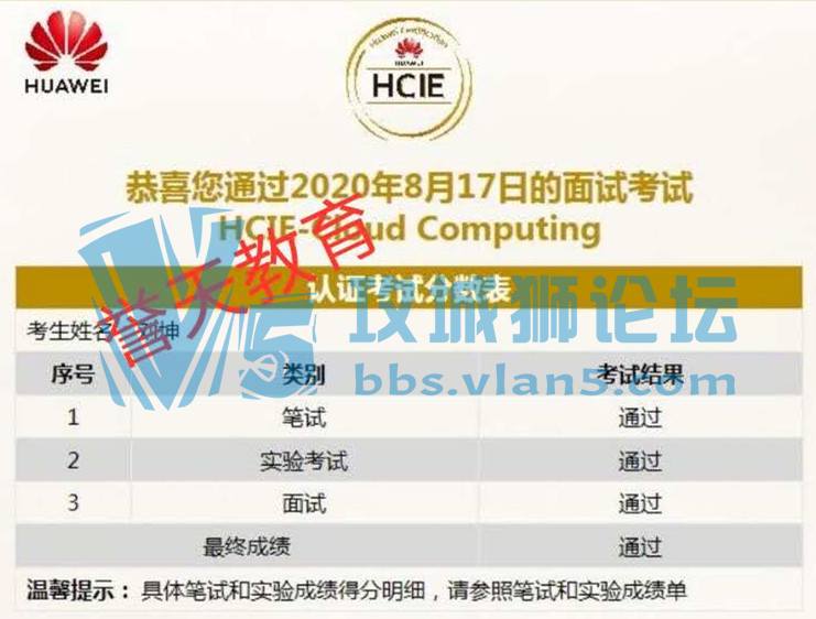�����������ף����������λѧԱPASS�Ƽ���HCIE��֤