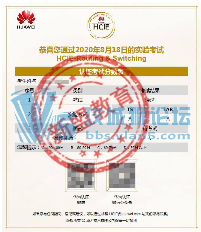 �����˽�������ϲ��������ѧԱһ���Ը߷�PASS HCIE LAB