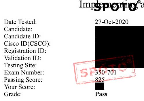 һ�㶼û������ 10.27 PASS CCNP 350-701 ��