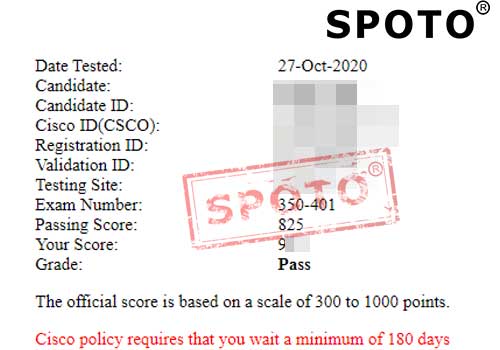 ��SPOTO�����⡿��ϲ����λ˼��ѧԱ10��27�� PASS CCIE �°���ԣ�350-401��̫����