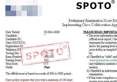 SPOTO⡿11.3˼CCIE Э300-810ͨ ǵѧԱһֱPASS