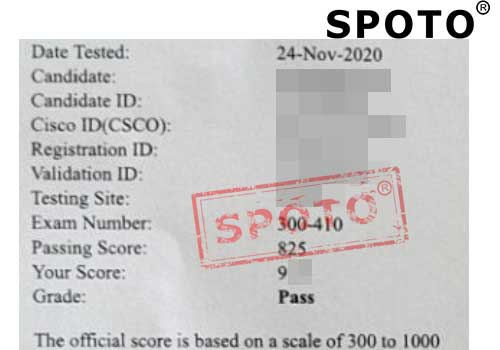 【SPOTO】11月24 看又3位学员顺利PASS CCIE RS新版方向笔试（300-410）题库不稳是假的
