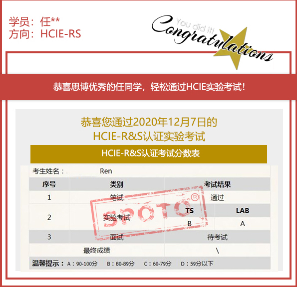 12.07ϲ˼ͬѧSPOTOѧԱͨ HCIE-RS LABԣ