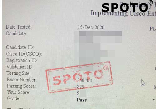 【SPOTO】12.15又收到思博学员高分PASS CCIE 新版RS笔试EI战报永不停！赞